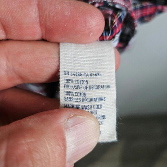 American Eagle Outfitters Women's 10 Classic Plaid Button Down Red Cotton Fall - Picture 5 of 6